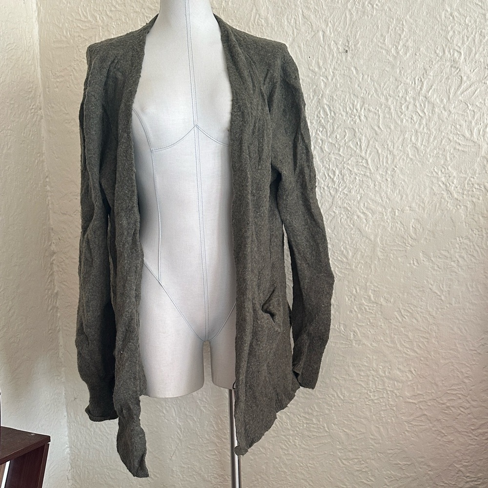 Madewell Olive Green Open Front Cardigan Sweater Large